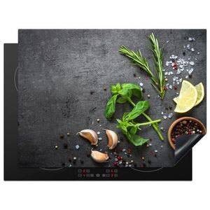 MuchoWow KRYT NA SPORÁK Lipa - bylinky - korenie - zelená - sivá - betón 70x52 cm vyobraziť