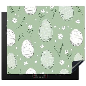 MuchoWow KRYT NA SPORÁK Zelená - vajcia - vzor 59x52 cm vyobraziť