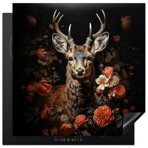 MuchoWow KRYT NA SPORÁK Jeleň - Zviera - Kvety - Príroda - Botanické 78x78 cm vyobraziť