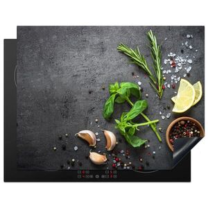 MuchoWow KRYT NA SPORÁK Lipa - bylinky - korenie - zelená - sivá - betón 77x59 cm vyobraziť