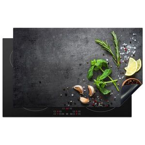 MuchoWow KRYT NA SPORÁK Lipa - bylinky - korenie - zelená - sivá - betón 83x51 cm vyobraziť