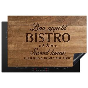 MuchoWow KRYT NA SPORÁK Citát - Bistro - Bon appetit - Sweet home - Textúra dreva 81x52 cm vyobraziť