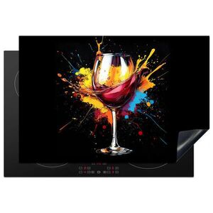 MuchoWow KRYT NA SPORÁK Víno - sklo - graffiti - nápoj - červená - farba 76x51.5 cm vyobraziť