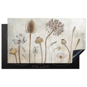 MuchoWow KRYT NA SPORÁK Kvety - Akvarel - Zátišie - Hnedá - Vintage 90x52 cm vyobraziť