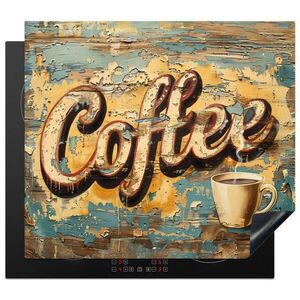 MuchoWow KRYT NA SPORÁK Káva - Vintage - hnedá - šálka 59x52 cm vyobraziť