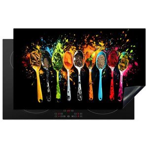 MuchoWow KRYT NA SPORÁK Lyžičky - korenie - moderné - graffiti - farba - farebné 85x52 cm vyobraziť