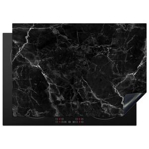 MuchoWow KRYT NA SPORÁK Mramor - Čierna - Biela - Textúra - Mramorový vzhľad 75x52 cm vyobraziť