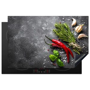MuchoWow KRYT NA SPORÁK Korenie - bylinky - korenie - betón 80x52.2 cm vyobraziť