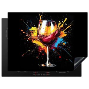 MuchoWow KRYT NA SPORÁK Víno - sklo - graffiti - nápoj - červená - farba 71x52 cm vyobraziť