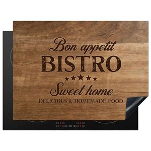 MuchoWow KRYT NA SPORÁK Citát - Bistro - Bon appetit - Sweet home - Textúra dreva 70x52 cm vyobraziť
