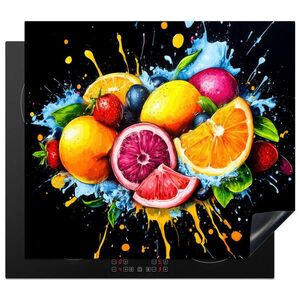 MuchoWow KRYT NA SPORÁK Ovocie - Graffiti - Farebné - Oranžová - Jahoda - Abstraktné 57.6x51.6 cm vyobraziť