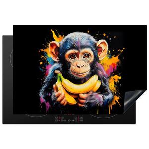 MuchoWow KRYT NA SPORÁK Opica - Graffiti - Farebné - Banány - Moderné 78x52 cm vyobraziť