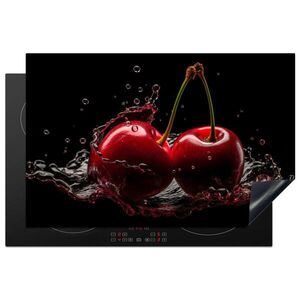MuchoWow KRYT NA SPORÁK Čerešňa - červená - ovocie - voda - čierna 81.6x52.7 cm vyobraziť