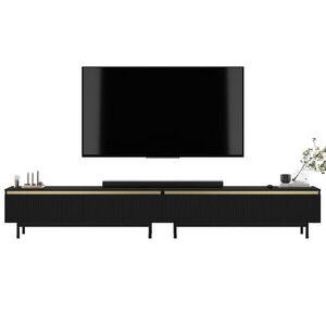 Meble Lindner TV-LOWBOARD 2er-Set Selene Schwarz matt 280 cm mit Metallrahmen vyobraziť