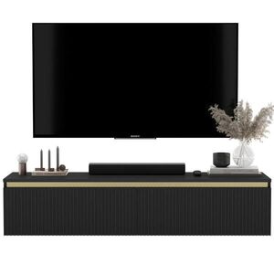 Meble Lindner TV STOLÍK Selene matná čierna 140 cm vyobraziť
