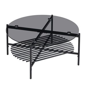 MID.YOU KONFERENČNÝ STOLÍK, čierna, kov, sklo, 80/80/40 cm vyobraziť