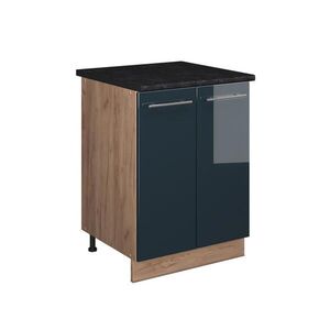 Vicco SPODNÁ SKRINKA POD DREZ Fame-Line, Tmavo modrá vysoký lesk/Dub Goldkraft, 60 cm vyobraziť
