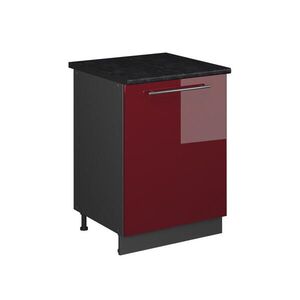 Vicco KUCHYNSKÁ SPODNÁ SKRINKA Fame-Line, Bordeaux vysoký lesk/antracitová, 60 cm 1 dvere s pracovnou doskou vyobraziť