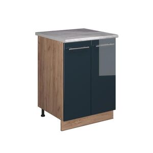 Vicco SPODNÁ SKRINKA POD DREZ Fame-Line, Tmavo modrá vysoký lesk/Dub Goldkraft, 60 cm vyobraziť
