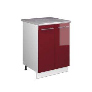Vicco SPODNÁ SKRINKA POD DREZ Fame-Line, Bordeaux vysoký lesk/biely, 60 cm vyobraziť