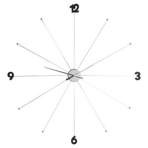 Kare-Design NÁSTENNÉ HODINY čierna, chrómová 100/100/6 cm vyobraziť