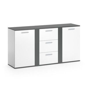 Vicco PRÍBORNÍK Novelli antracitová 40 x 80 cm so zásuvkami vyobraziť