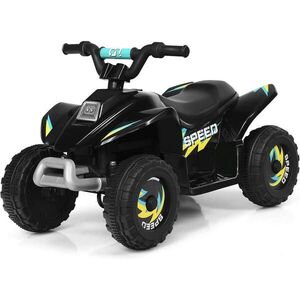 COSTWAY DETSKÁ MOTOCYKEL 6V Elektrická detská štvorkolka Čierna vyobraziť