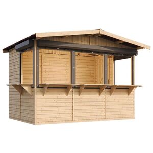 Timbela ZÁHRADNÝ drevený kiosk – 263 x 336 cm / 6 m²– TIMBELA M150BZ vyobraziť