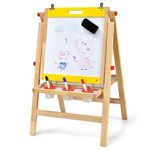 COSTWAY DETSKÁ MAĽOVACIA STOLÍK Žltá vyobraziť
