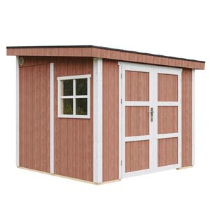 Timbela ZÁHRADNÝ domček prémiovej kvality 5, 9 m² - V231x248x294 cm - Bez podlahy a bočnej steny - Timbela M938B-REDWOOD RED vyobraziť