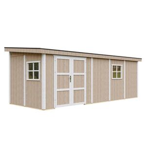 Timbela ZÁHRADNÝ domček prémiovej kvality 14, 3 m² - V231x248x648 cm - Bez podlahy a bočnej steny - Timbela M941B-TERRA BROWN vyobraziť