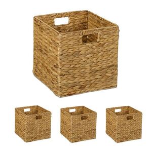 Relaxdays KÔŠ Prírodný 4-dielny-set vodný hyacint 30x30x30 cm vyobraziť