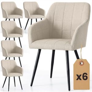 RAUMHIRSCH FURNITURE ČALÚNENÁ STOLIČKA, sada 6 ks, kovové nohy, čierna, X 54/82/58 vyobraziť