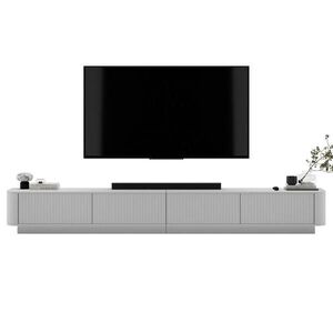 Meble Lindner TV skrinka Aurora, set 2 kusov so soklom, matná biela, 280 cm vyobraziť