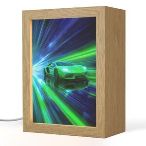 OnlyWow NOČNÁ LAMPA Rýchlosť - Ľahké - Športové auto - Zelené 15x20 cm vyobraziť