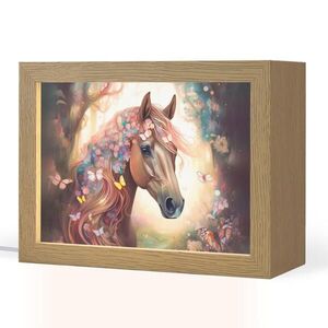 OnlyWow NOČNÁ LAMPA Kôň - Príroda - Kvety - Motýle - Les 20x15 cm vyobraziť