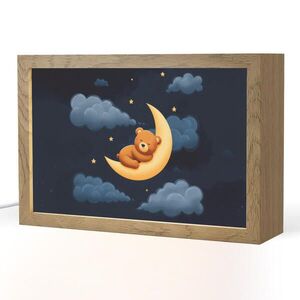 OnlyWow NOČNÁ LAMPA Medvedík - Mesiac - Mraky - Hviezdy 30x20 cm vyobraziť