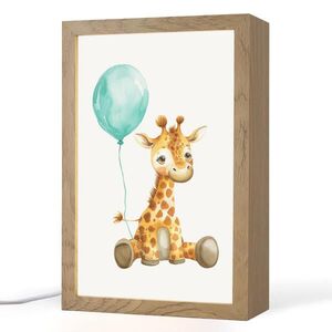 OnlyWow NOČNÁ LAMPA Žirafa - Dieťa - Zvieratá - Modrý balón 20x30 cm vyobraziť
