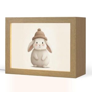 OnlyWow NOČNÁ LAMPA Králik - čiapka - uši - béžová 20x15 cm vyobraziť