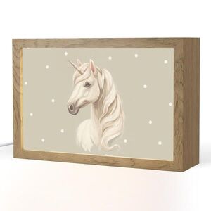 OnlyWow NOČNÁ LAMPA Jednorožec - biely - bodky 30x20 cm vyobraziť