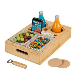 Relaxdays PODNOS Prírodný bambus na pohovku 40x26 cm 6-dielna-súprava vyobraziť