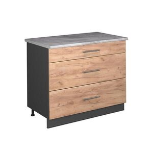 Vicco KUCHYNSKÁ SPODNÁ SKRINKA Fame-Line, Dub Goldkraft/antracitová, 100 cm, AP Marble vyobraziť