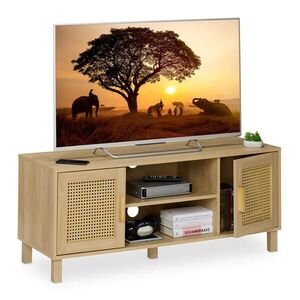 Relaxdays TV-SKRINKA Prírodná ratan 115x40x48 cm vyobraziť