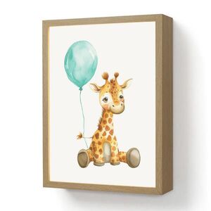 OnlyWow NOČNÁ LAMPA Žirafa - Dieťa - Zvieratá - Modrý balón 30x40 cm vyobraziť