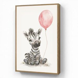 OnlyWow NOČNÁ LAMPA Zebra - Dieťa - Zvieratá - Ružový balón 70x100 cm vyobraziť