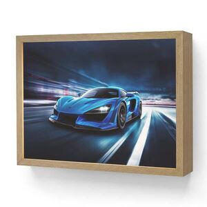 OnlyWow NOČNÁ LAMPA Auto - modré - chlapci - dieťa 40x30 cm vyobraziť