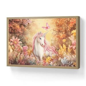 OnlyWow NOČNÁ LAMPA Jednorožec - Kvety - Motýľ - Ružová 60x40 cm vyobraziť