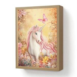 OnlyWow NOČNÁ LAMPA Jednorožec - Kvety - Motýľ - Ružová 30x40 cm vyobraziť
