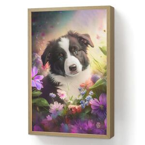 OnlyWow NOČNÁ LAMPA Šteniatko - Slnko - Kvety - Príroda - Border kólia - Pes 40x60 cm vyobraziť