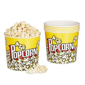 Relaxdays VEDRO Žlté 6-dielna-súprava na popcorn plast vyobraziť